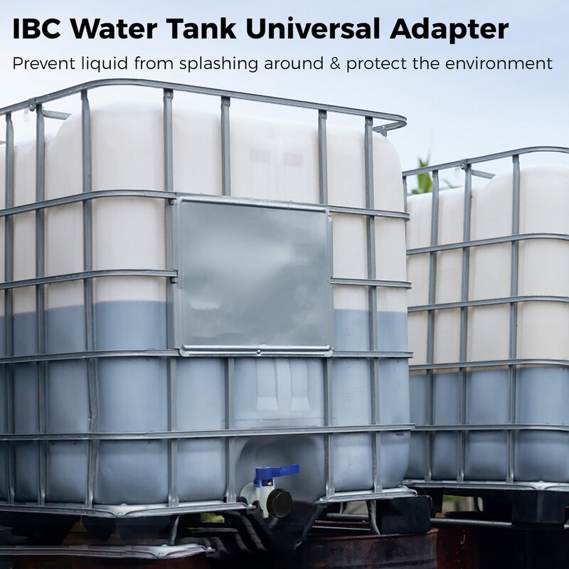 IBC วาล์วควบคุมถังเก็บน้ำอะแดปเตอร์อเนกประสงค์สำหรับฐานสารละลายกรดตัวทำละลายพนัง DN40 62มม.