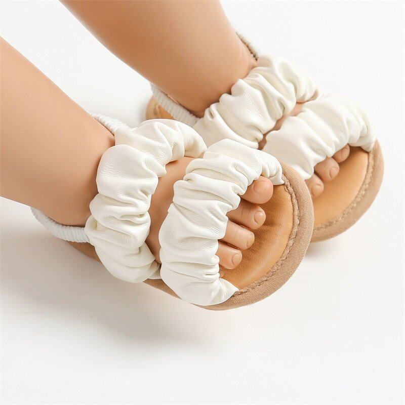 Sandalias antideslizantes para niñas pequeñas, zapatos de princesa de suela suave, zapatillas de playa, zapatos para primeros pasos
