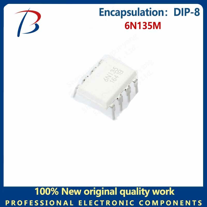 10PCS  6N135M in-line DIP-8 package photocoupler