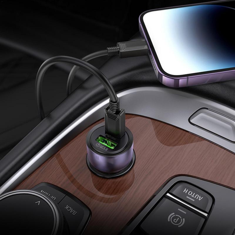 Автомобильное зарядное устройство-адаптер с портом USB Type-C | Необходимое для путешествий, универсальное автомобильное зарядное устройство USB, быстрая зарядка для трансформируемых аксессуаров