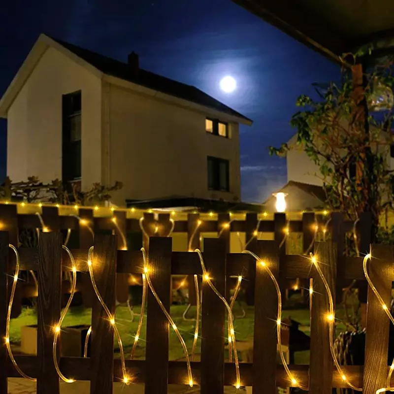 Luzes LED String com controle remoto, 8 modos de iluminação, quarto, festa de jardim, casamento, Natal, 16ft, 50LED, 32 pés, 120LED, 65.6FT, 200LED