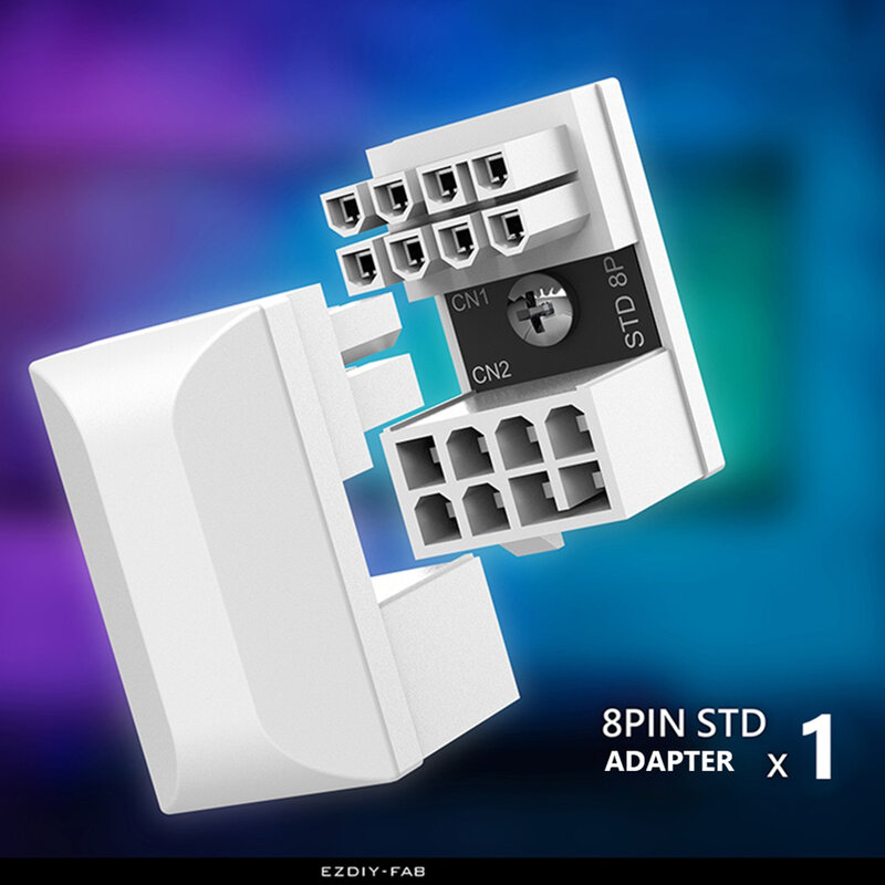 ATX 8pin أنثى 180 درجة بزاوية إلى 8 دبوس ذكر محول الطاقة لأجهزة سطح المكتب الرسومات بطاقة الفيديو وحدة معالجة الرسومات السلطة التوجيهية موصل