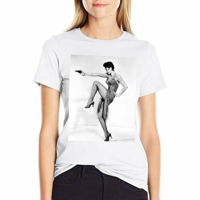 Bond girl Style Print T-shirt graphics oversized summer clothes tshirts woman