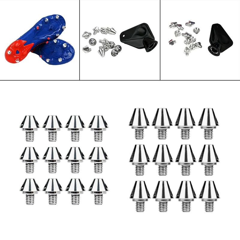 12Pcs Football Shoe Spikes Strength Aluminum Turf M6 Threading Screw Comfortable Anti Slip Rugby Studs for Indoor Outdoor Sports