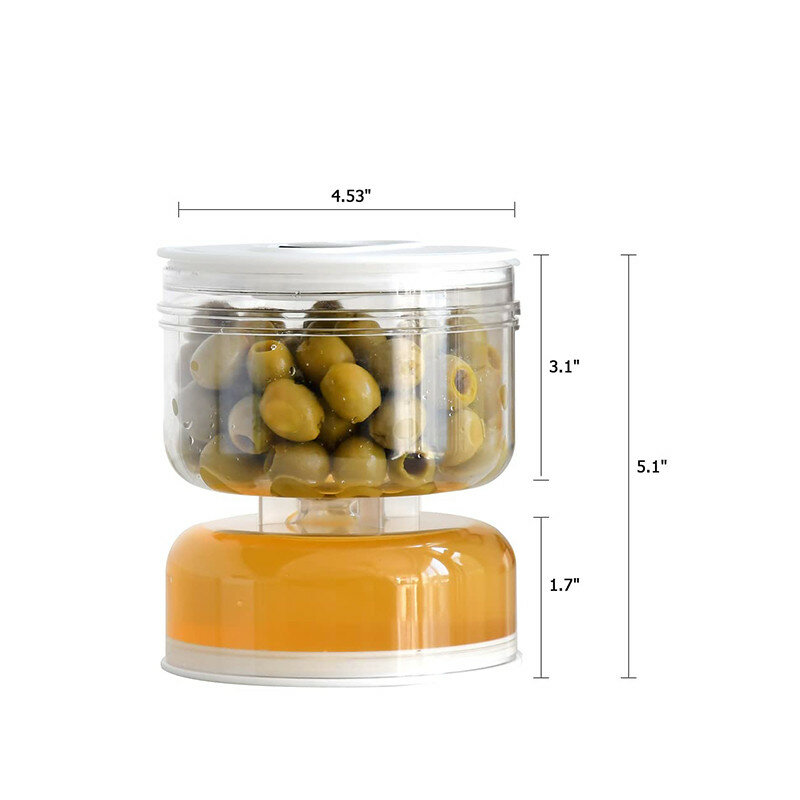Essiggurken Glas trocken und nass Spender Essiggurke und Oliven Sanduhr Glas Gurken behälter für Küche Lebensmittel Saft Separator Werkzeuge neu