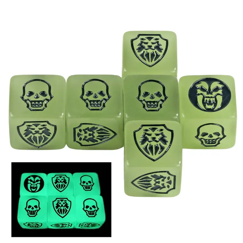 Game Dice 6pcs D6 Dice Opaque Color for Board Game Table Game