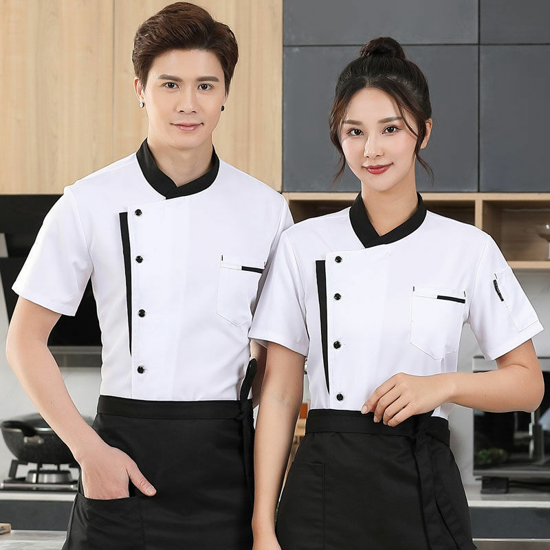 Ristorante Chef giacca Top manica lunga manica corta Hotel Cafe cucina abbigliamento da lavoro Bakery Cooking Top Fast Food Chef uniforme per uomo