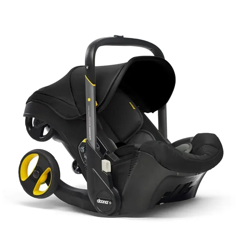 Doona kursi mobil bayi & dasar Latch-menghadap belakang, kursi mobil ke kereta bayi dalam detik-versi AS, Nitro hitam