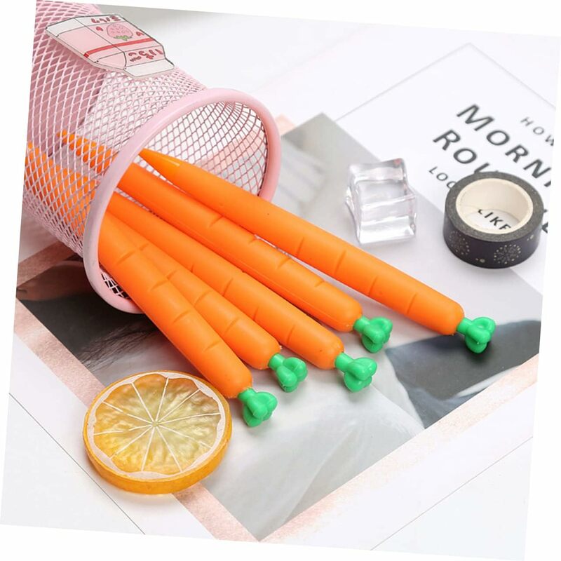 60 Pcs Carrot Mechanical Pencils Fancy Automatic Carrot Supplies Plastic Multi-function Household Funny Painting Supplies