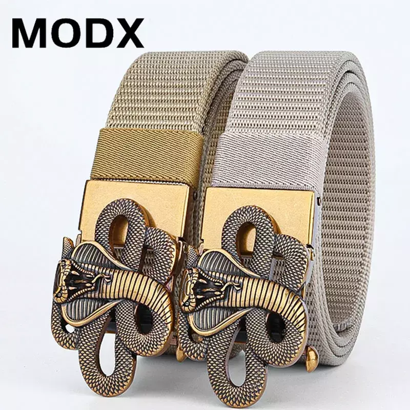 MODX Metal Genuine Tactical Belt Quick Release Outdoor Military Metal Belt Soft Real Nylon Sports Accessories Men Black Belt