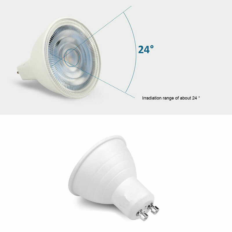 Lampu sorot LED GU10 dapat diredupkan 24 derajat, lampu sorot sudut COB 7W 110V 220V putih hangat dingin untuk dekorasi rumah