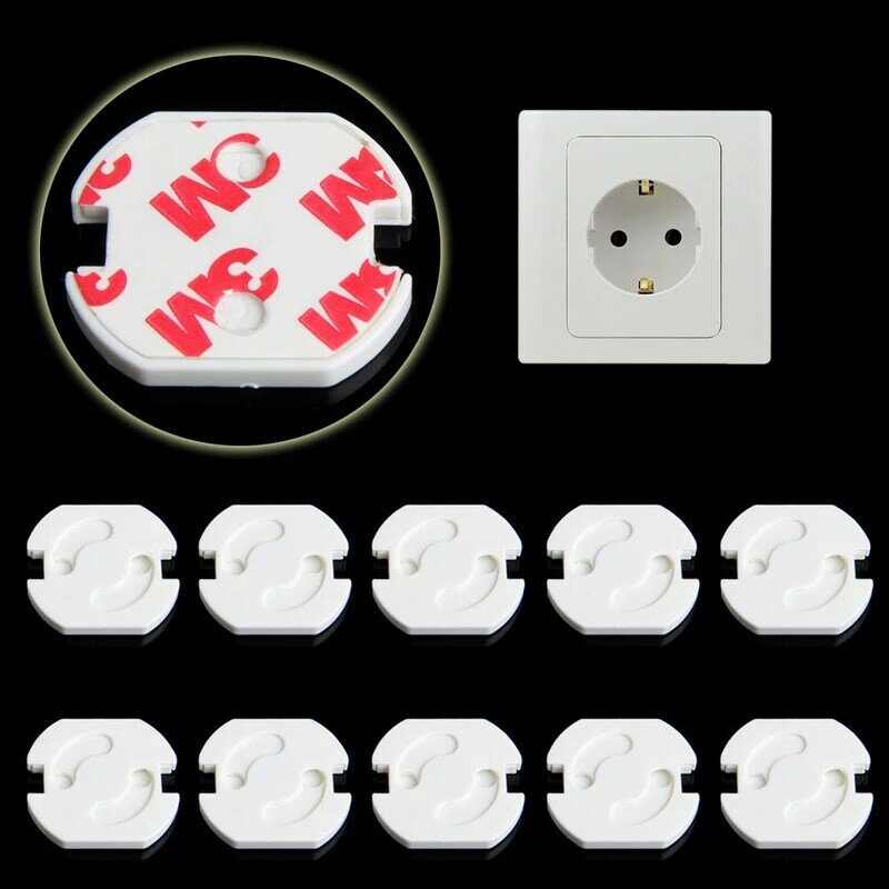 10pcs Power Socket Outlet Plug Protective White Cover Anti Electric Baby Safety