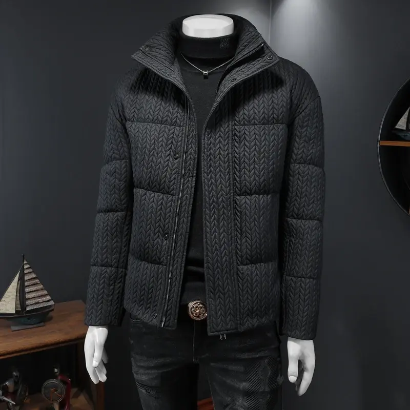 남성용 화이트 덕 다운 재킷, 따뜻한 두꺼운 블레이저, 9918, 겨울 90%, 2023 신상