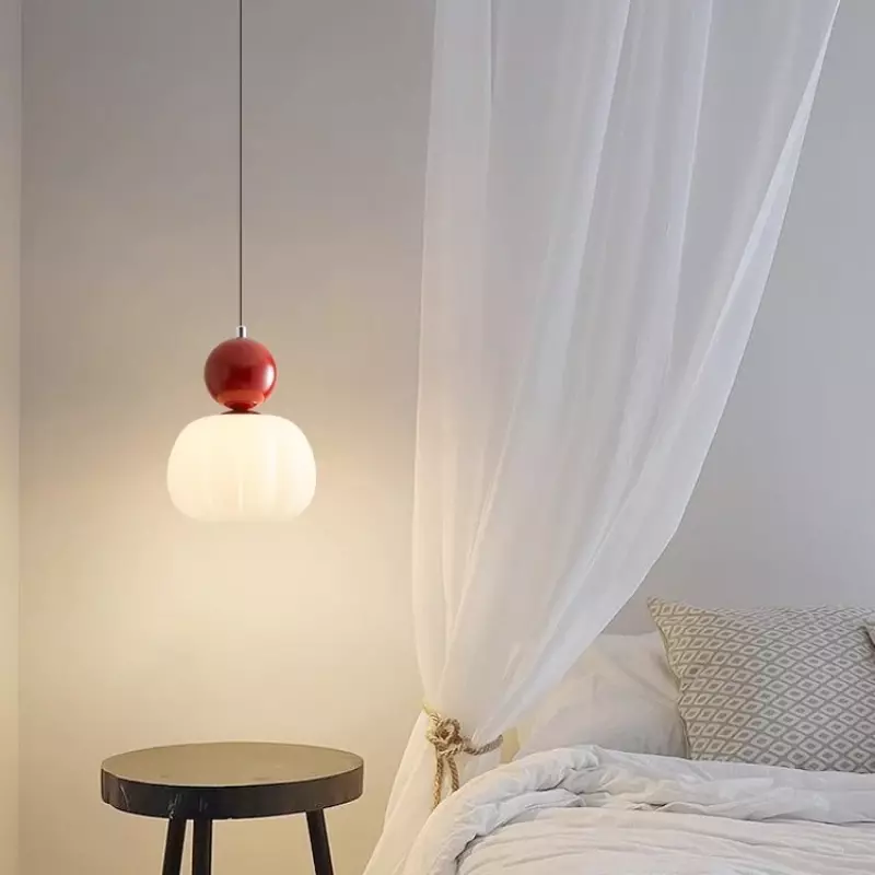Nordic Pendant Light LED Macaroon Hanging Lamps For Ceiling Bedroom Bedside Living Room Minimalist Home Interior Decor Luminaire