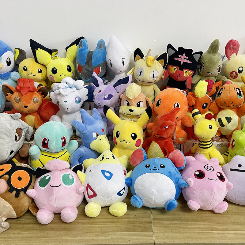 Pokemon Pikachu Plush Toys Eevee Charmander Squirtle Charizard Sylveon Toy Anime Gengar Mewtwo Scorbunny Stuffed Dolls Kids Gift