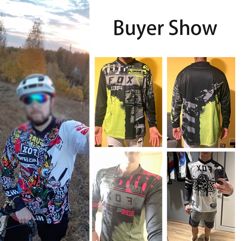Camiseta de manga larga para ciclismo de Motocross, camisa para bicicleta de montaña, Enduro, MTB