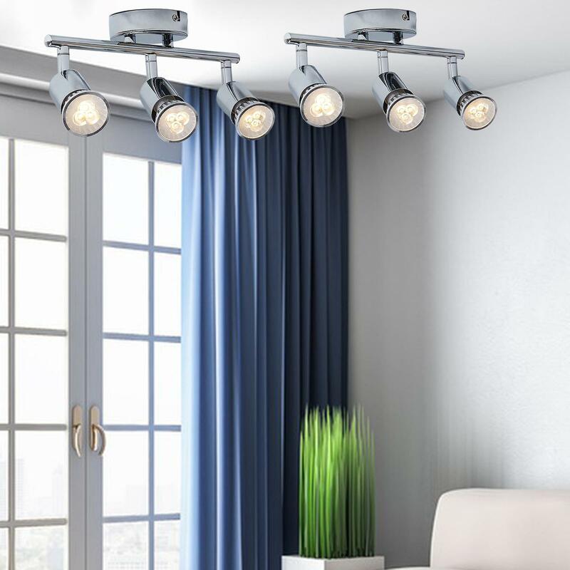 Plafonnier LED de Style Moderne à 3 Têtes avec Support Gu10, Éclairage d'Nikpour Boutique, Chambre à Coucher, Couloir et Ferme