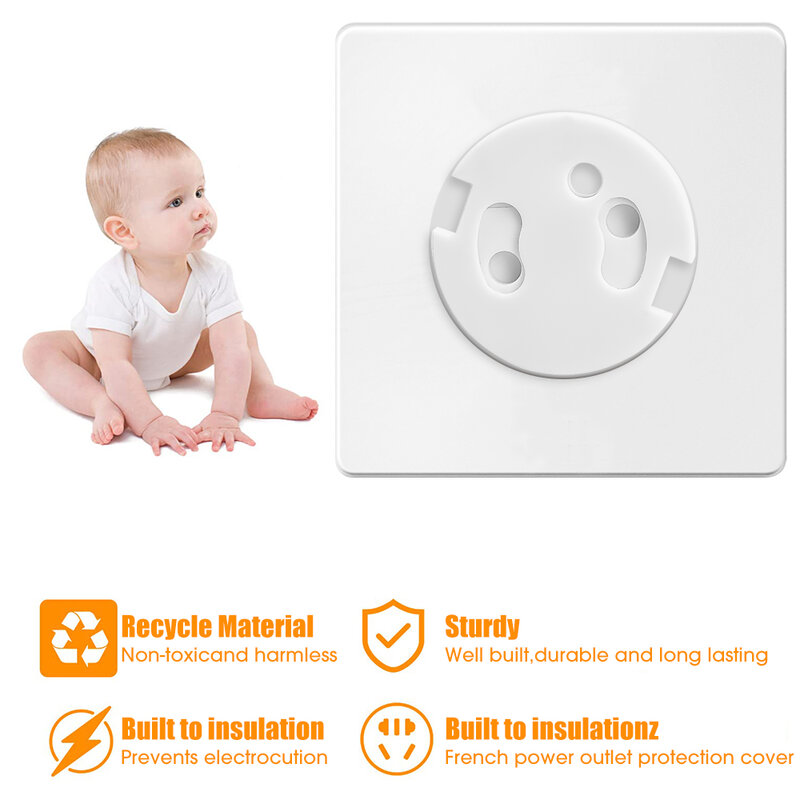 ปลั๊กไฟฟ้าสำหรับดูแลเด็กทารกเต้าเสียบปลั๊กไฟป้องกันไฟฟ้าช็อตอุปกรณ์เสริมไฟฟ้าปลั๊กสำหรับทารก