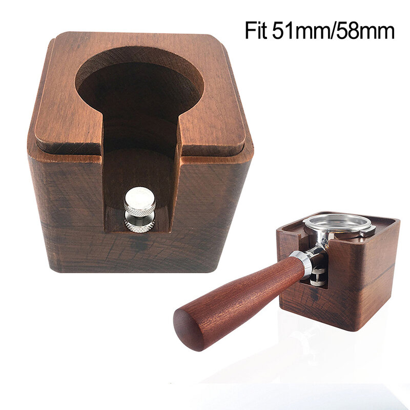 Coffee Tamper Holder Handle Stand Walnut Espresso Distributor Mat Rack 51mm 53mm 58mm Coffee Maker Tool Accessories