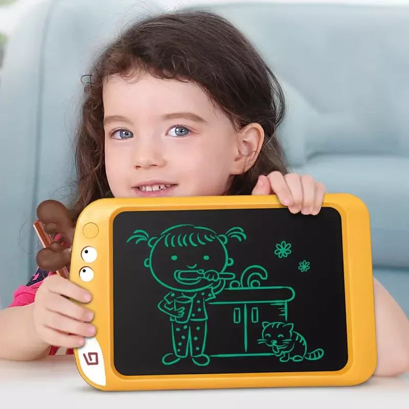 Tableta de dibujo con pantalla LCD de 8,5 pulgadas para niños, tablero de escritura electrónico inteligente, borrable, dibujos animados, Graffiti, almohadilla de pintura, juguetes para niños