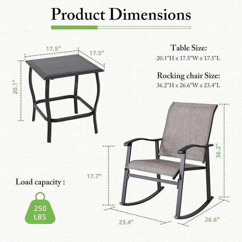 로커 의자 및 유리 커피 테이블 3 개 세트, 발코니, 작은 공간용 현관 가구, Taupe