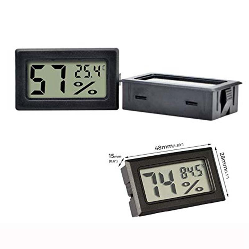Mini Termômetro Digital e Higrômetro, Medidor Eletrônico Interno de Temperatura e Umidade, Display LCD, Pacote de 5