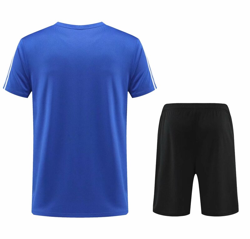 Wholesale High Quality Custom Logo Short Sleeve Top And Sport Shorts Thin Breathable Running Sportswear Men's O-Neck T-shirt Set