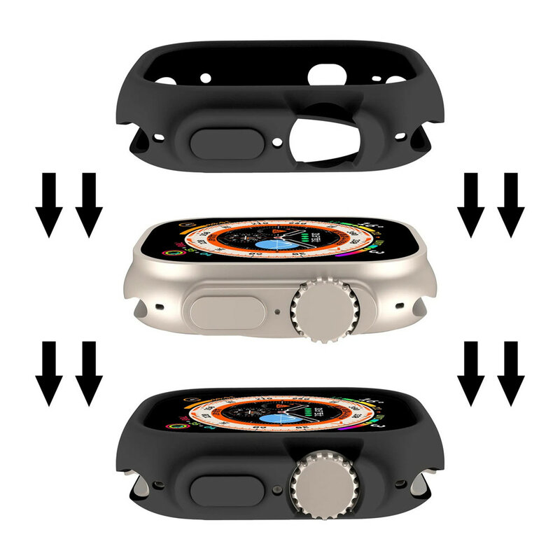 TPU Silicone Protective Case For Apple Watch Series Ultra2/1 49mm Watch Case For iWatch Ultra Protective Cover anti-fall Shell