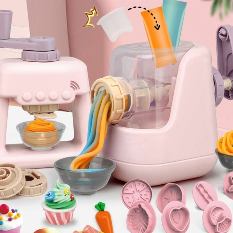 女の子のためのキッチンシミュレーション調理おもちゃ,アイスクリームマシン,麺,カラフルな粘土,パスタ機,安全,アルジェリア