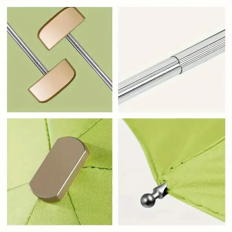 Mini Vinil Folding Pocket Umbrella, Proteção UV, Sun Shade, Pequeno parasol, Cápsula, Chuva, Viagem