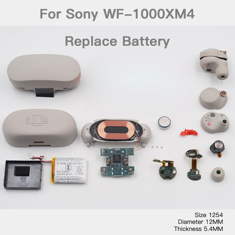 Original ZeniPower Z55H 3.85V 75mAh Battery For SONY WF-1000XM4 1000XM4 XM4 Bluetooth Earbuds Headset Batteria+Free gift Tools