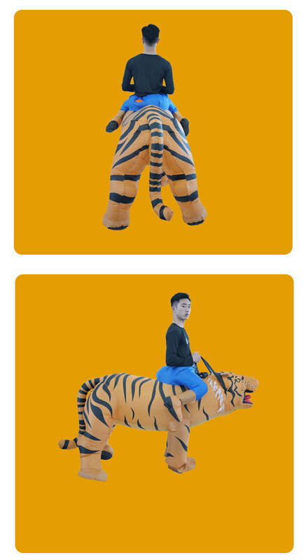 Animal Shape Dress Up Clothes Adult Model Inflatable Clothes Festival Props Costumes Tiger Inflatable Costume