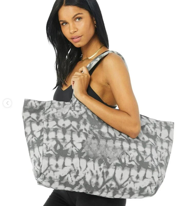 اليوغا الرياضية-حقيبة حمل ملونة مموهة للنساء ، حقيبة يد كبيرة الحجم ، قماش بسعة كبيرة ، حقيبة يد للتسوق اليومي ، مراهقة ،