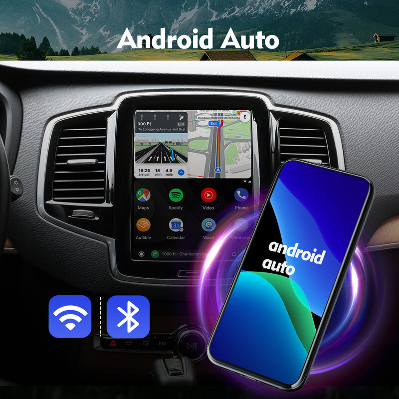 Isudar-Volvo xc90,xc60,xc40,s90,s60,v90,v60,carplayアップグレードアダプター,Android Auto, Bluetooth用のワイヤレスCarplayモジュール