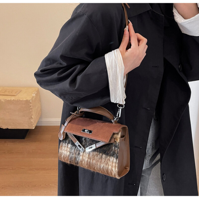 Women's Bag Fashion Single Shoulder Bag Versatile  British Style Crossbody Bag Trend Large Capacity Business Casual Handbag