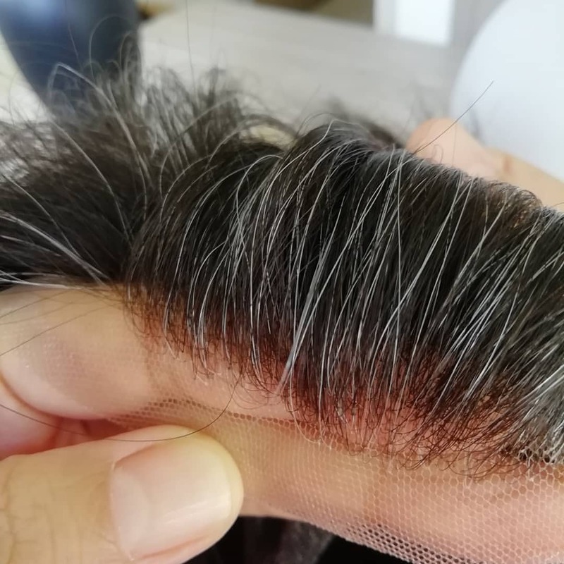 Perucas reais do cabelo humano para homens, peruca encaracolado da onda, patch das unidades da prótese do fpm