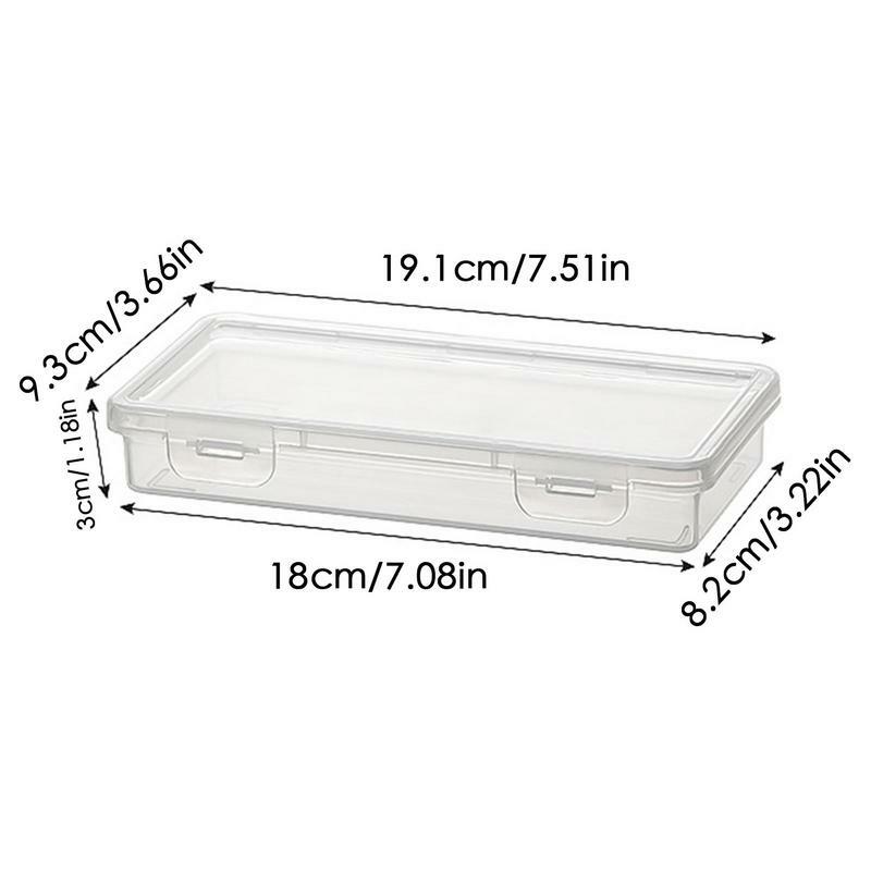 Clear Box For Storage Snap-On Stationery Storage Case With Large Capacity Portable Space Saving Storage Holder For Home School