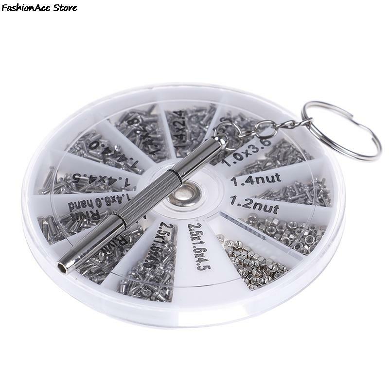 600Pcs Screws Nuts Repair Kits 12 Kinds Stainless Steel Tiny Hex Assortment Kit + Screwdriver For Glasses Sunglass Watch