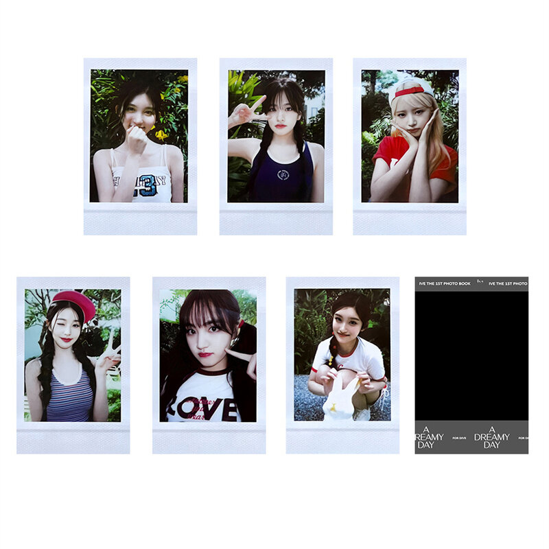 KPOP IVE 포토카드 A DREAMY DAY 여름 초상화 로모 카드, Gaeul Wonyoung LIZ 레이 양면 엽서 선풍기 컬렉션, 세트당 6 개