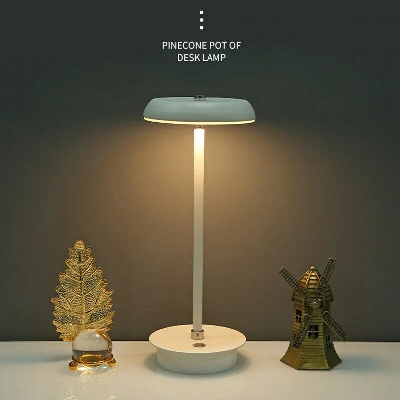 Lámparas de Mesa minimalistas modernas, luz con Interruptor táctil, carga USB, tres colores, atenuación, dormitorio, mesita de noche