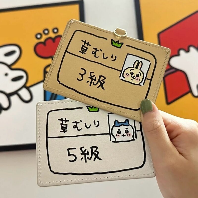 Chiikawa Jiyi Kawaii Card Set, Nível 3 Certificado Weeding, Certificação Xiaoba Usachi, Saco bonito do cartão do campus, Pequeno presente Kawaii