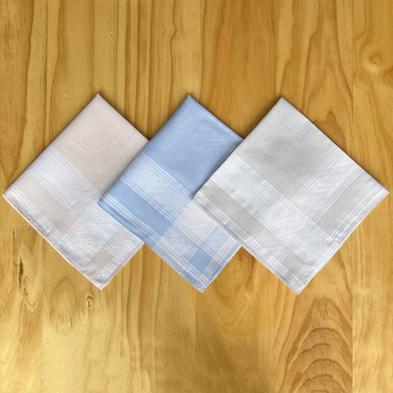 Stylish Pocket Handkerchief Gents Checkered Hankies 17x17inch Large Bandana ดูดซับสูง Pocket Towel