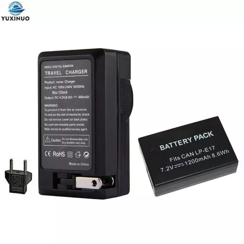 1200mAh LP-E17 LPE17 Camera Battery + AC Charger For Canon EOS 200 200D 250D M3 M5 M6 750D 760D T6i T6s 800D 8000D 77D Kiss X8i