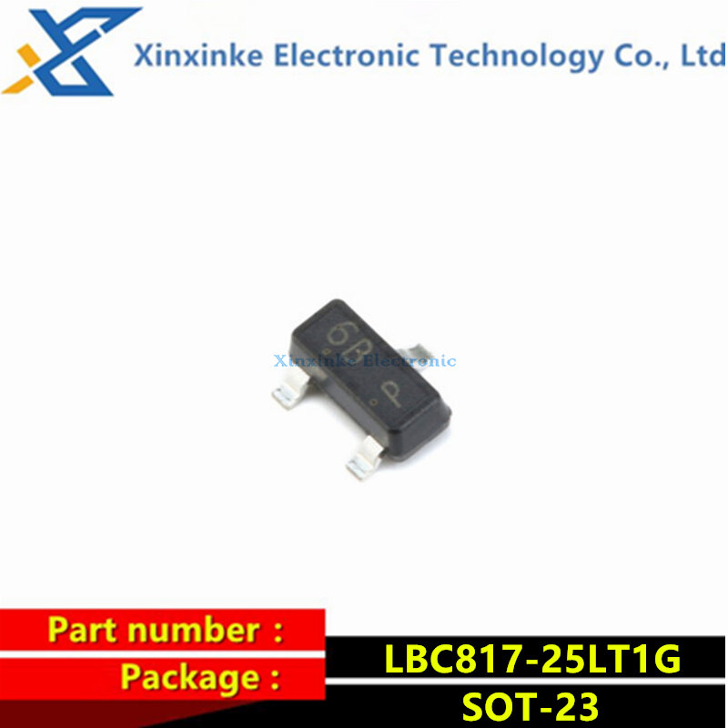100PCS LBC817-25LT1G 6B SOT-23 45V 500mA SMD Transistor