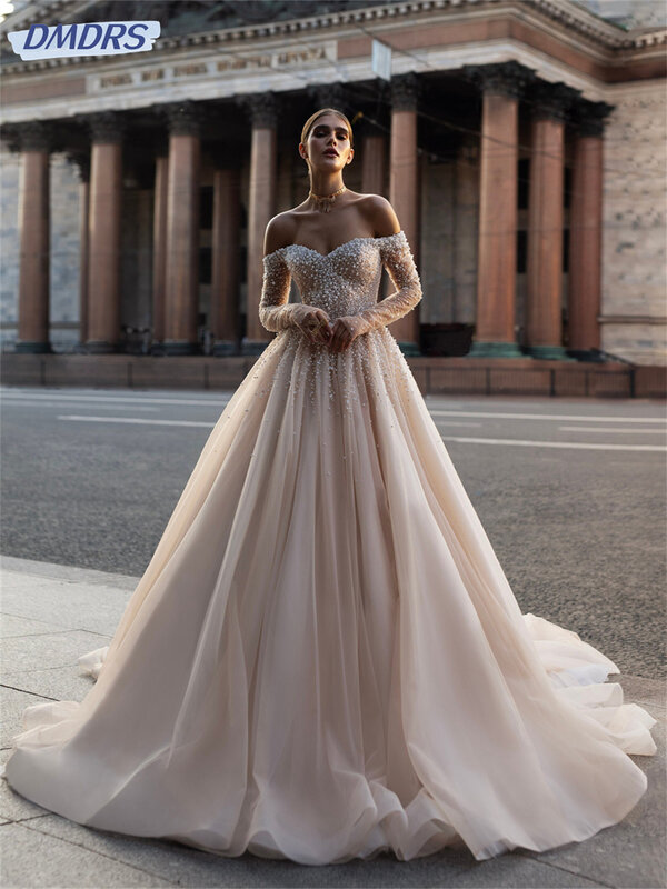 Женское свадебное платье до пола It's yiiya, белое элегантное платье А-силуэта с открытыми плечами на лето 2024