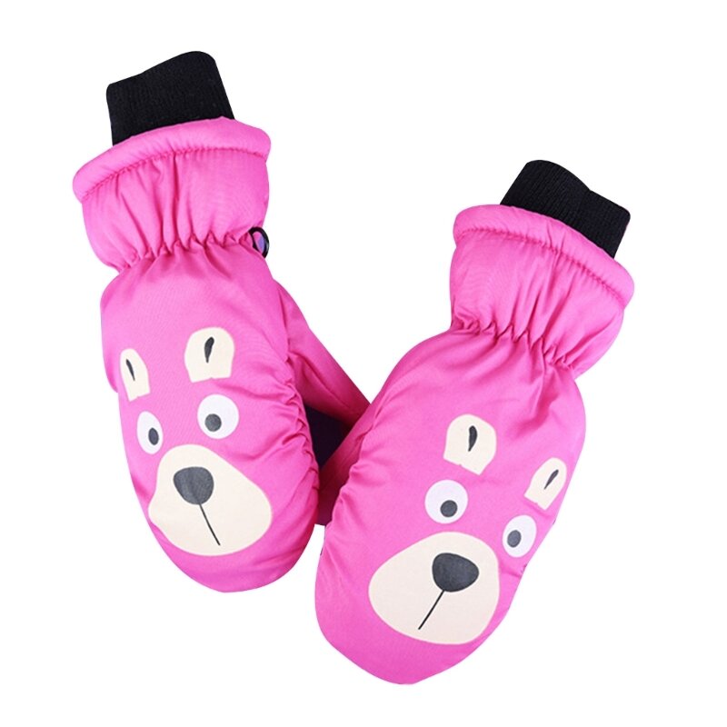 어린이 곰 패턴 스키 장갑 어린이 장갑 세련되고 기능적인 어린이 장갑 손을 따뜻하게 유지하고 그립 선물을 향상시킵니다.