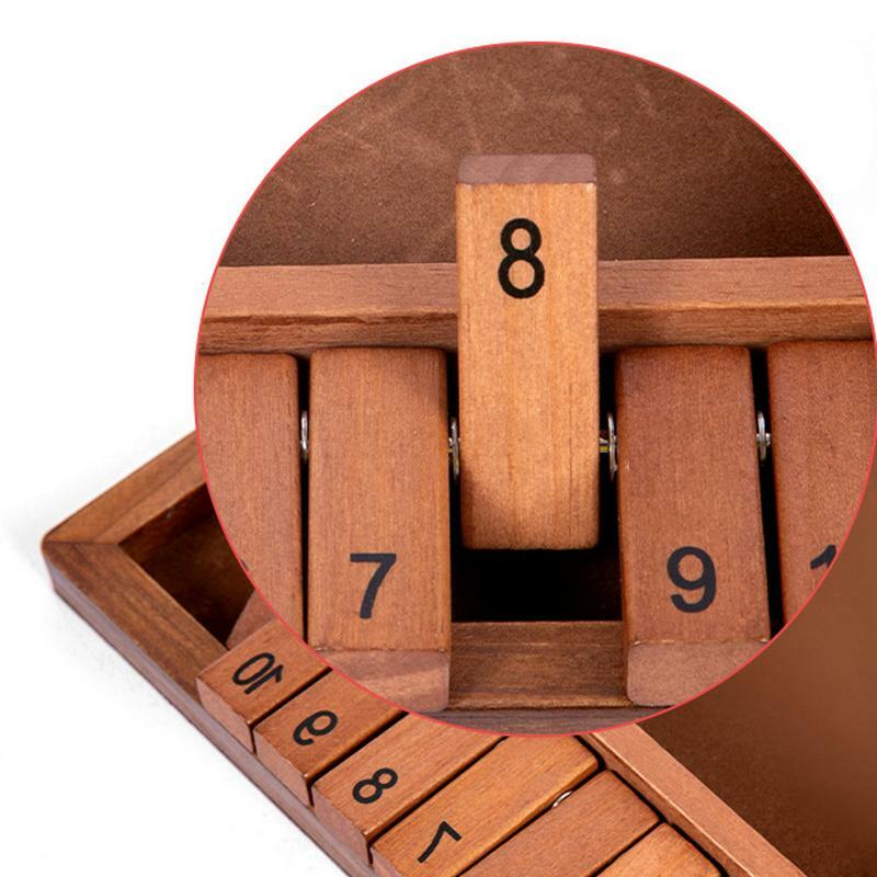 Chiudi la scatola gioco da tavolo dadi in legno gioco da tavolo per 2-4 giocatori chiudi la scatola gioco da tavolo Set dadi Party Club giochi per bere