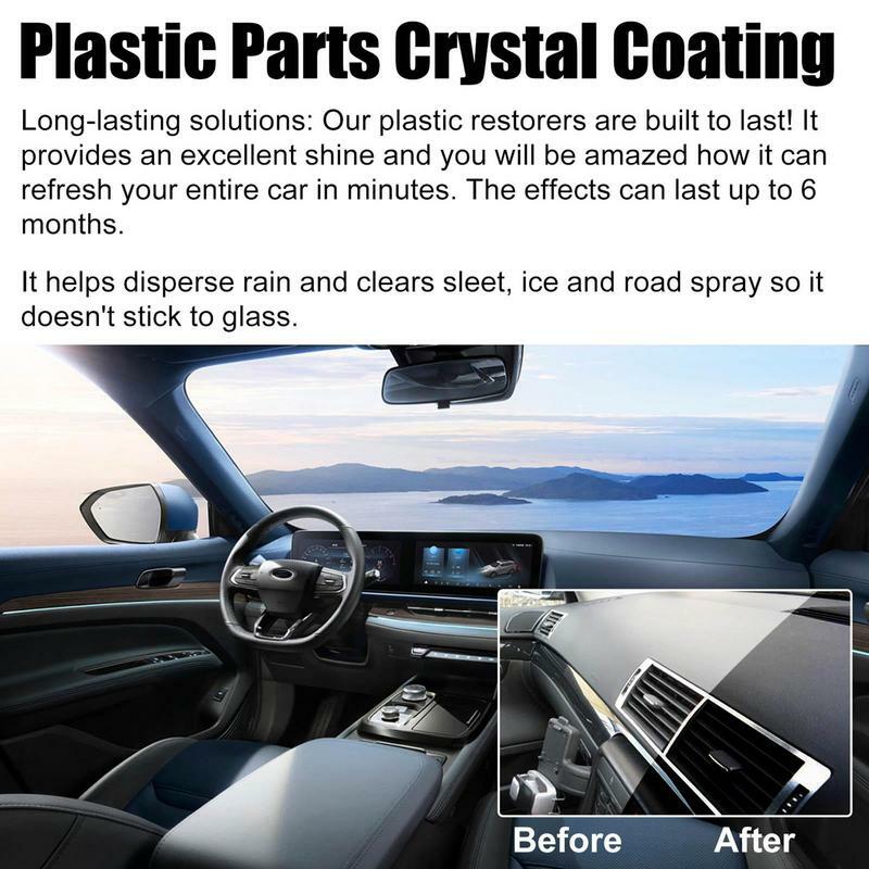 30/60ml Car Plastics Trim Restorer Plastics With Sponge For Car Door Frames Door Panels auto accessories