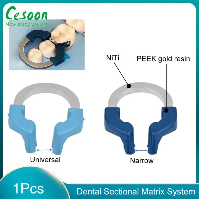 1Pcs Dental Sectional Matrix Bands Sectional Metal Matrix System Universal Narrow Nickel Titanium Clamping Ring Dentist Tools