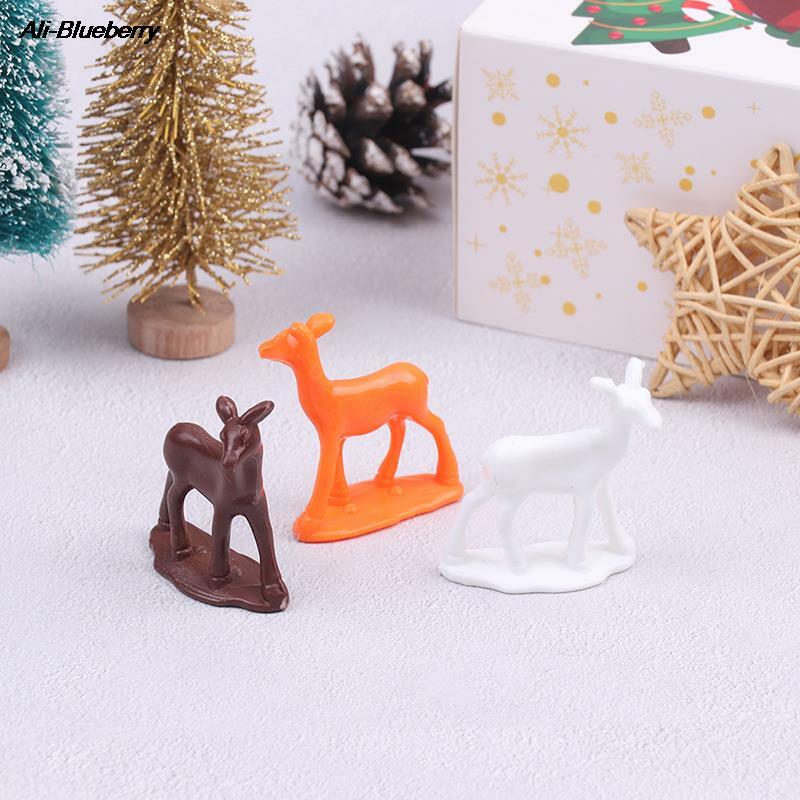 Miniatura Dollhouse Baby Deer Toy Dollhouse Christmas Elk Ornaments accessori per la decorazione